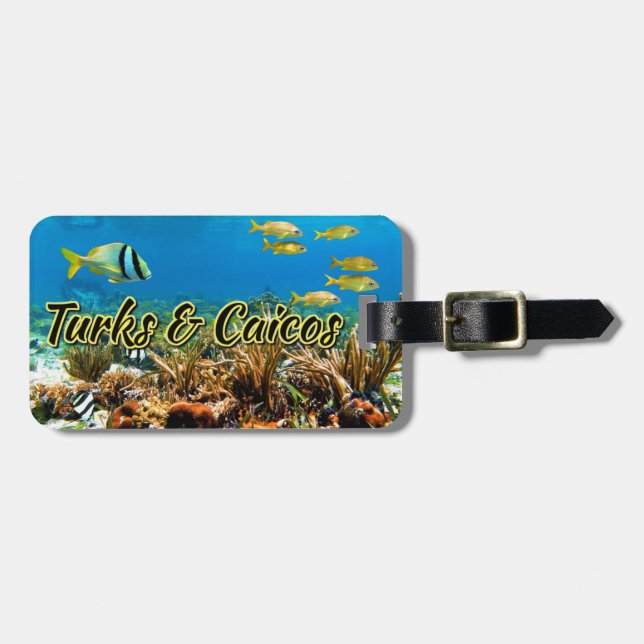 Resetaggen Turks & Caicos koral reef Bagagebricka (Horisontell Framsida)