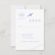 Resetema Blue Airplane Heart Minimalist
