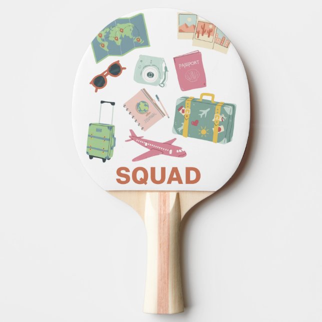 Resetorgrafik - Cute Vacation Essentials Pingisracket (Framsidan)