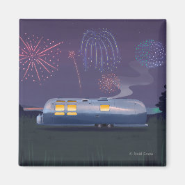 Resetrailer Silver RV & Natten Himlar Magnet