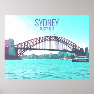 Resetryck för Sydney Australia Harbor Bridge Poster