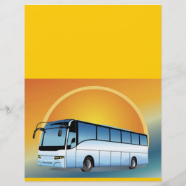 Resetursturism i FreeVector-Buss Transport Reklamblad