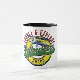 Reseutforska fantastisk Ghana-logotyp Mugg