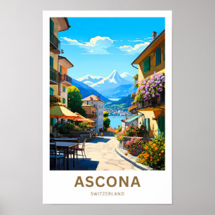 Reseutskrift för Ascona Schweiz Poster