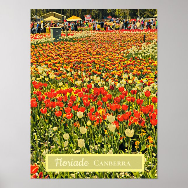 Reseutskrift för blomsterfestivalen i Floriade Can Poster (Framsidan)