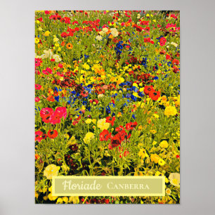 Reseutskrift för blomsterfestivalen i Floriade Can Poster