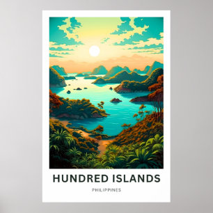 Reseutskrift för Hundred Islands Filippinerna Poster