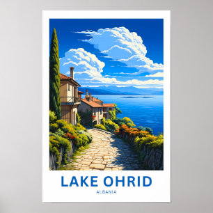 Reseutskrift för Sjö Ohrid Albanien Poster