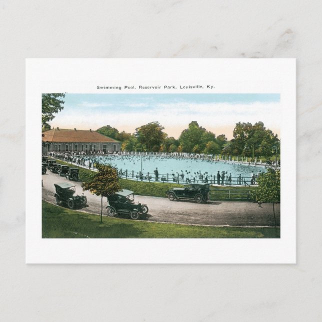 Resevoir Park, Swimming Bassäng, Louisville, Ky Vykort (Framsida)