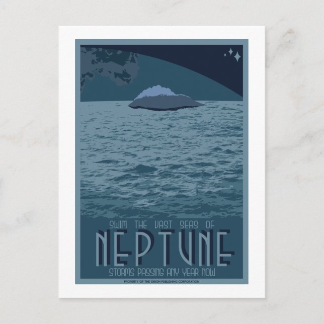 Resevykort för rymdfärder vykort (Framsida)