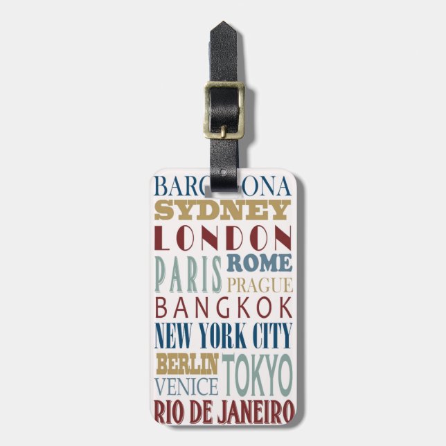 Resgodsresetagg för mål bagagebricka (Vertikal Framsida)