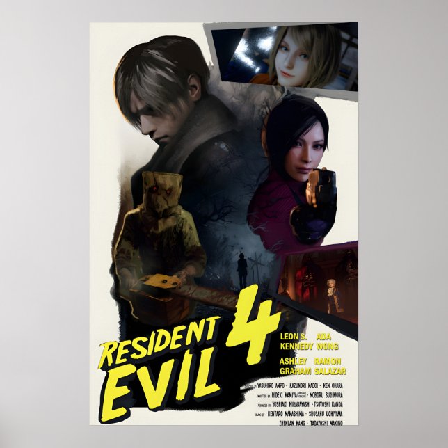 Resident Evil 4 Remake Affisch Retro Filmstil (Framsidan)