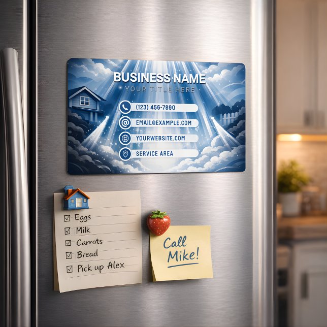 Residential Pressure Washing Cosmic Harmony Magnetiska Visitkort (Skapare uppladdad)