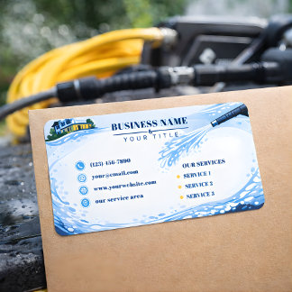 Residential pressure washing Infinite Wall Adressetikett