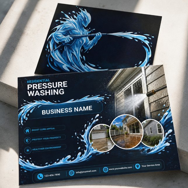 Residential Pressure Washing Liquid Guardian Logot Flygblad (Residential Pressure Washing Liquid Guardian Logo Flyer)