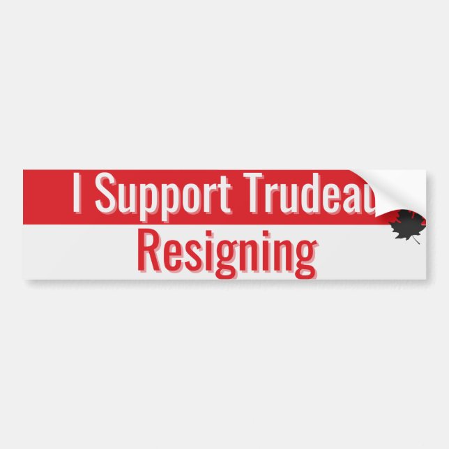 Resignera Justin Trudeau Bildekal (Framsidan)