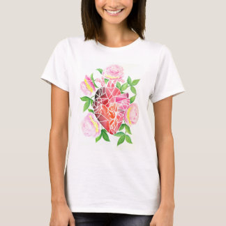 Resilience & Bloom - Mosaic Heart med Dikt T Shirt