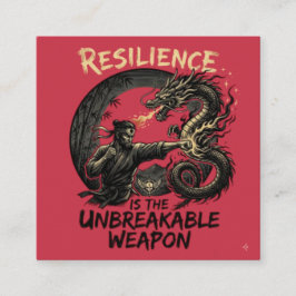 Resilience Is The Unbreakable Weapon  Fyrkantigt Visitkort