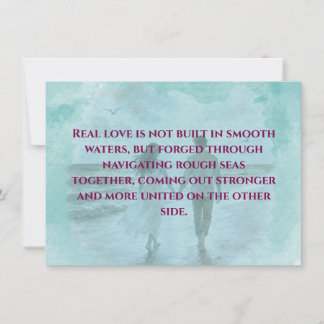Resilience & Love Romantic Quote Standard Postcard Anteckningskort