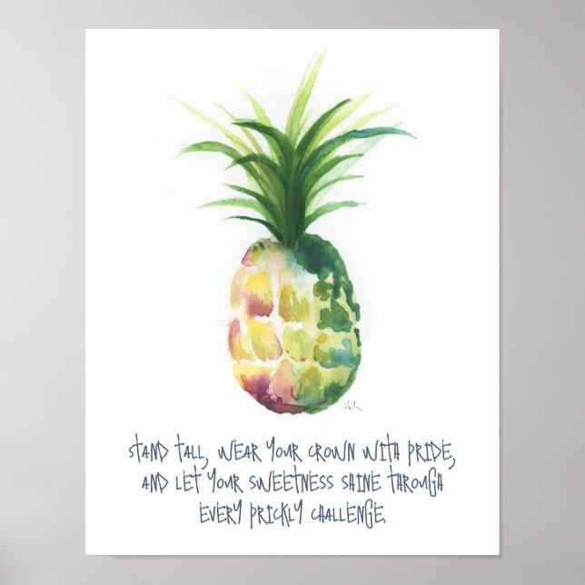 Resilience Motivational Poster ananas (Framsidan)