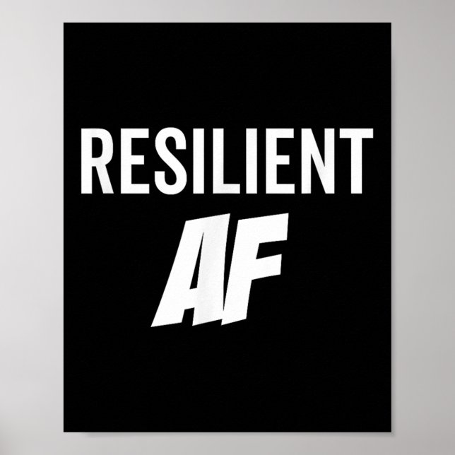 Resilient Af Strong Insrational Motivation  Poster (Framsidan)
