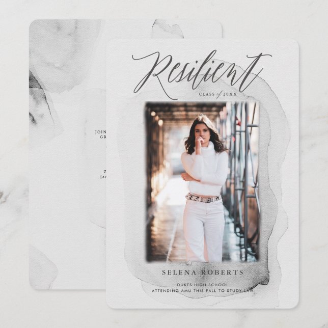 Resilient Class Studenten-inbjudan Inbjudningar (Fram/baksida)