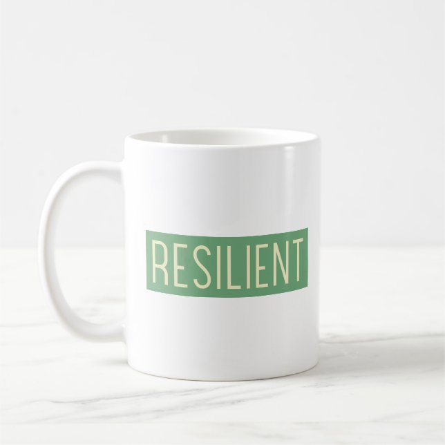 RESILIENT Classic Mug – Strength in Every Sip Kaffemugg (Vänster)