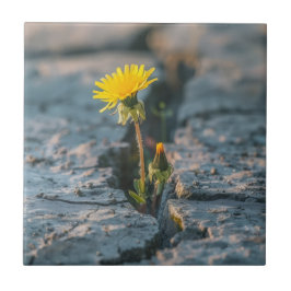 Resilient Dandelion Ceramic Tile Kakelplatta