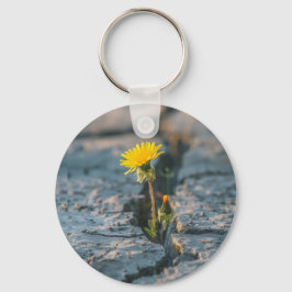 Resilient Dandelion Rock Keychain Nyckelring