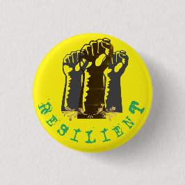 Resilient Fists med gultens bakgrund Knapp