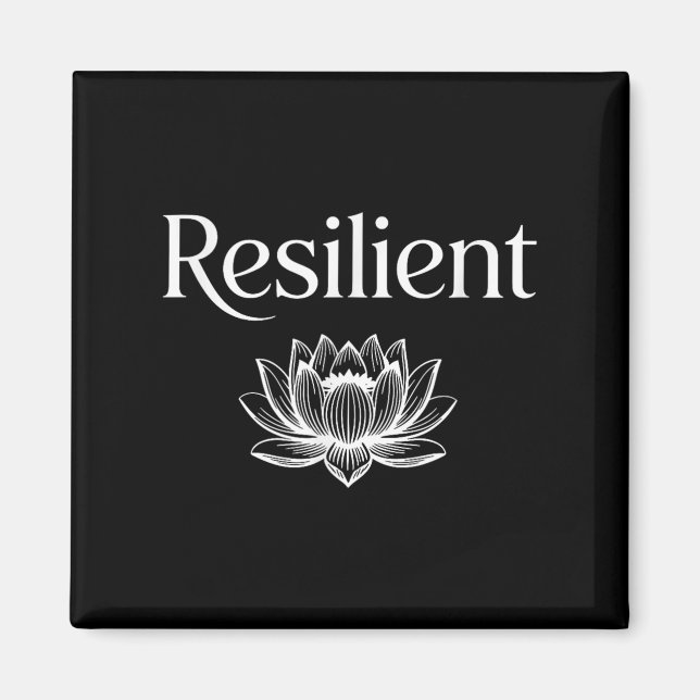 Resilient Mental Strength Self-esteem Motivation R Magnet (Framsidan)