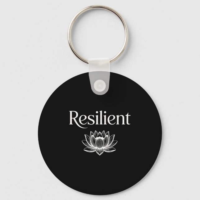 Resilient Mental Strength Self-esteem Motivation R Nyckelring (Framsida)