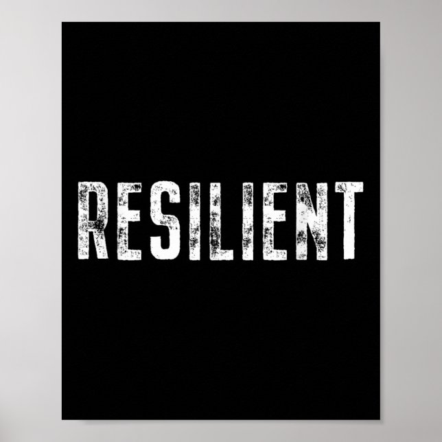 Resilient Mental Strength Self-esteem Motivation R Poster (Framsidan)
