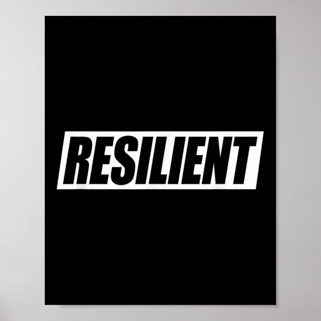 Resilient Mental Strength Self-esteem Motivation R Poster (Framsidan)