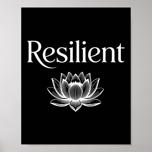Resilient Mental Strength Self-esteem Motivation R Poster (Framsidan)