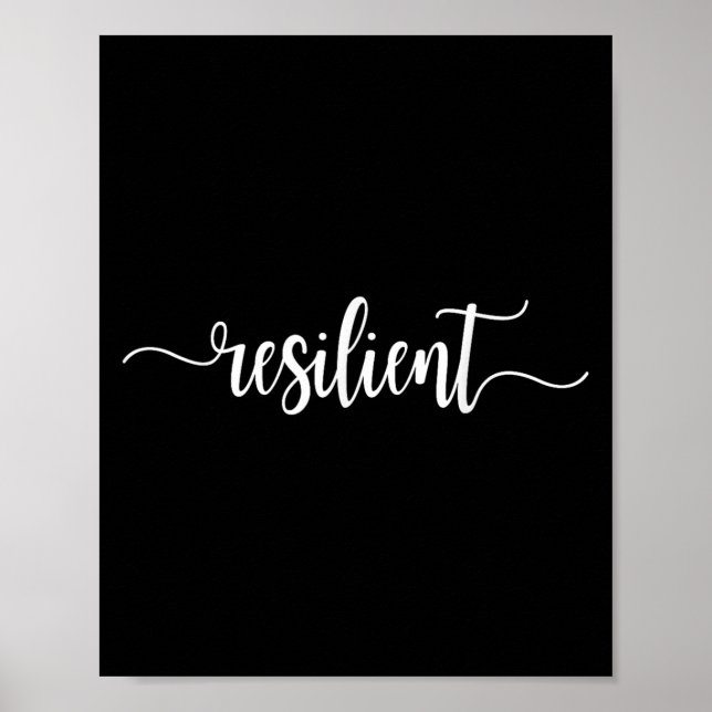 Resilient Mental Strength Self-esteem Motivation R Poster (Framsidan)