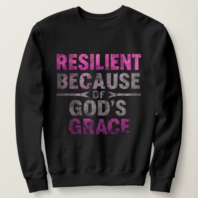 Resilient på grund av Guds nåd T Shirt (Design framsida)