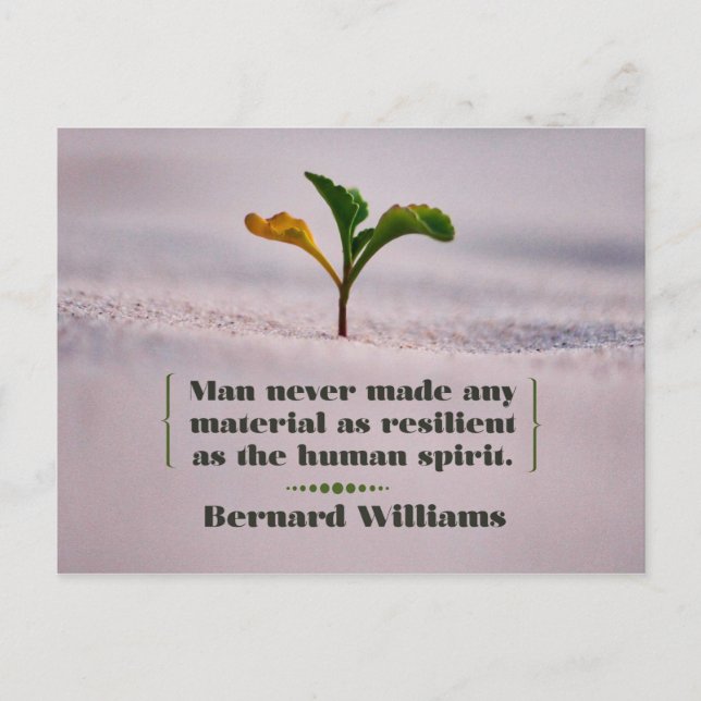 Resilient som människans själ vykort (Framsida)