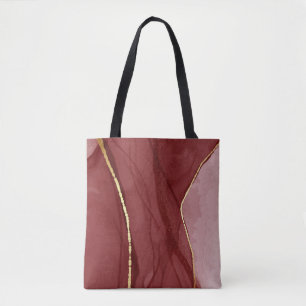 Resin art, mörk red marsala abstrakt-bakgrund. E Tygkasse
