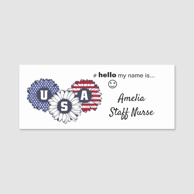 Resin Avslutar Hej mitt Namn är Rainbow Namn Badge Namnbricka (Framsida)