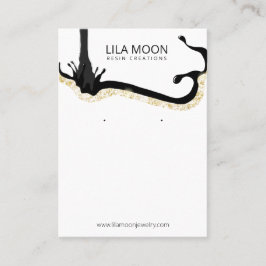 Resin Thenzed Earrards Visitkort