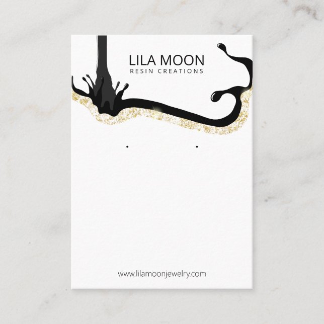 Resin Thenzed Earrards Visitkort (Framsida)