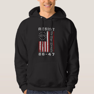 Resist 8647 86 47 Protest We The People Flag Save  Hoodie