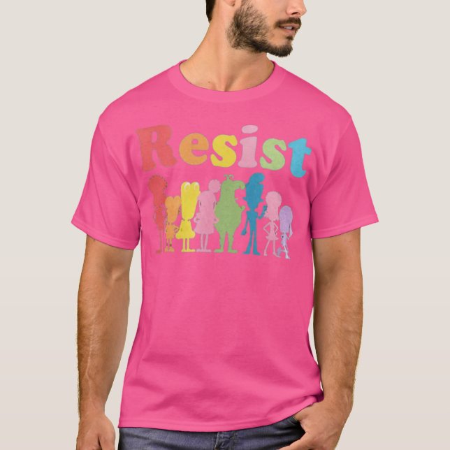 RESIST - 90-talets rabattprotester för Pride av re T Shirt (Framsida)