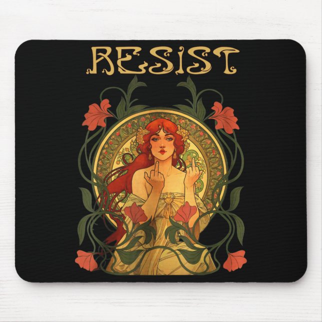 Resist Art Nouveau Mucha Anti-trump Women Feminist Musmatta (Framsidan)