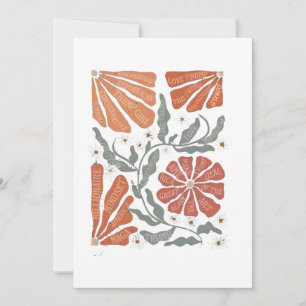 RESIST Blommigt Anti Trump Policy Protest Julkort