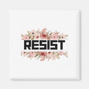 RESIST Blommigt Anti Trump Policy Protest Magnet