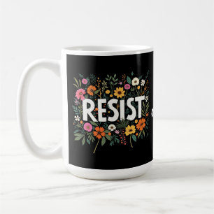 RESIST-Blommigtens antitrumppolitiska protester Kaffemugg