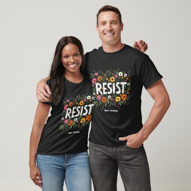 RESIST-Blommigtens antitrumppolitiska protester T Shirt (Unisex)