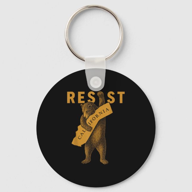 Resist California Bear  Nyckelring (Framsida)